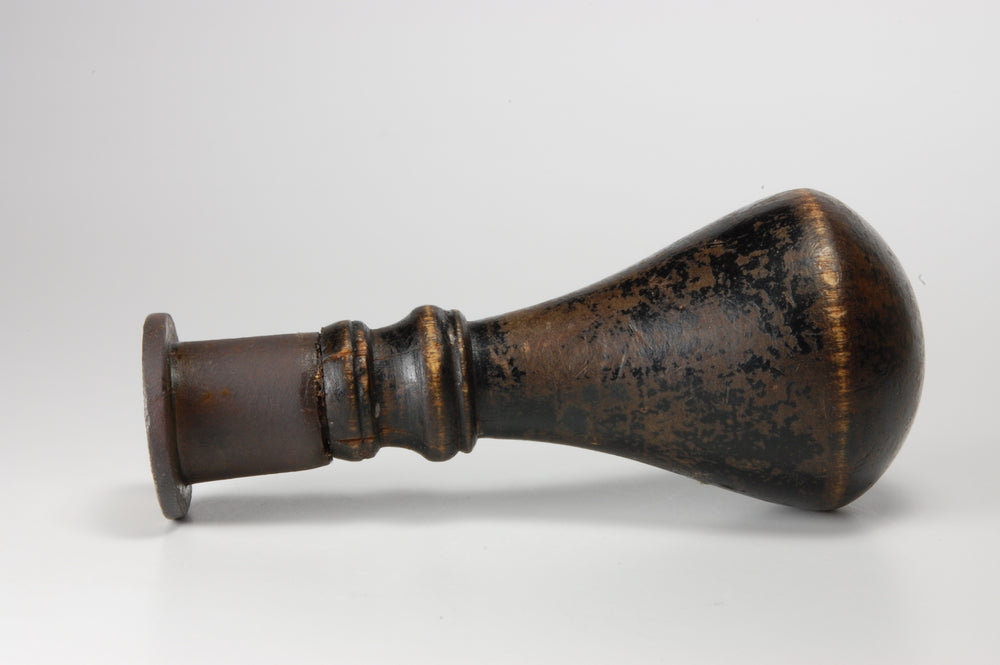 19thC French Wood Brass De-faced Revolutionary Desk Seal