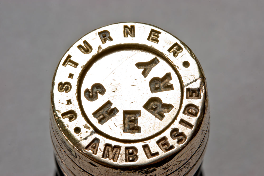 Early Ebony Brass Vitners / Ambleside Interchangeable Desk Seal - 7x Alcohol Matrices