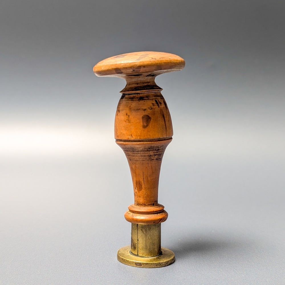 19thC French Wood Brass Revolutionary Desk Seal