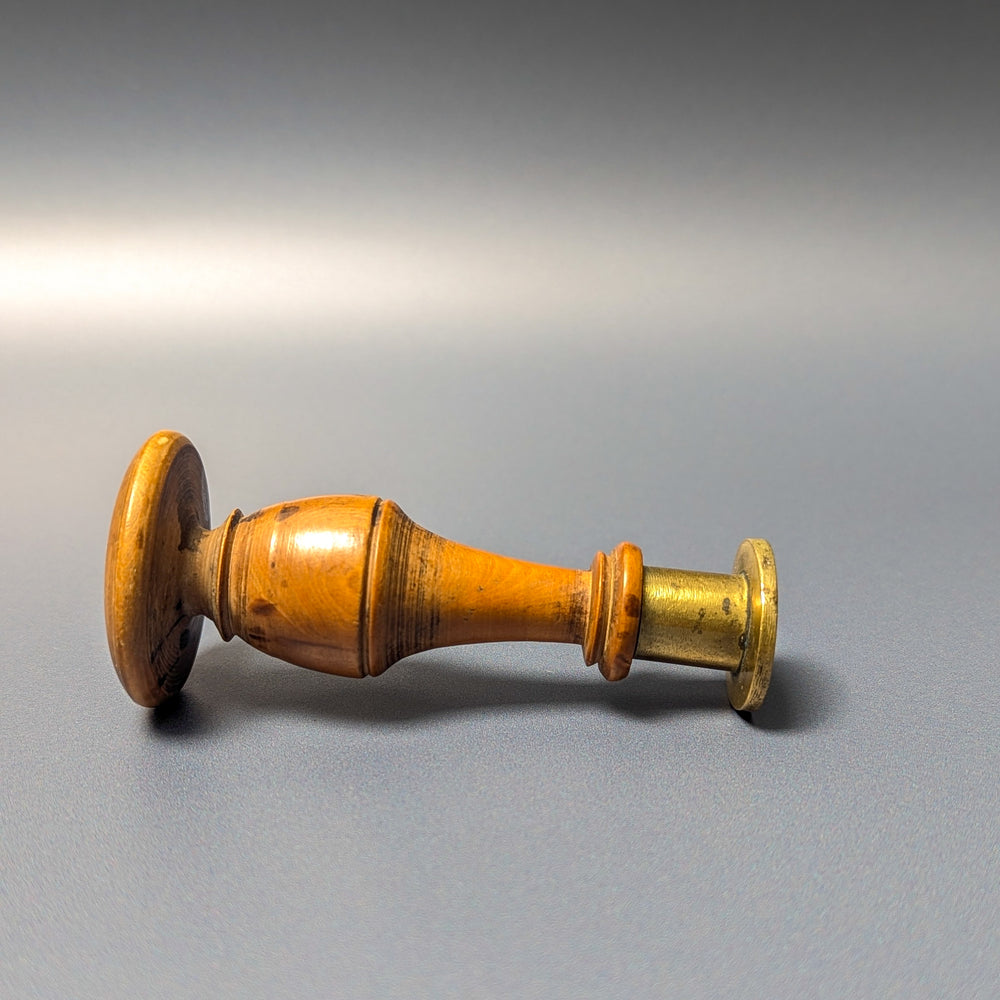 19thC French Wood Brass Revolutionary Desk Seal