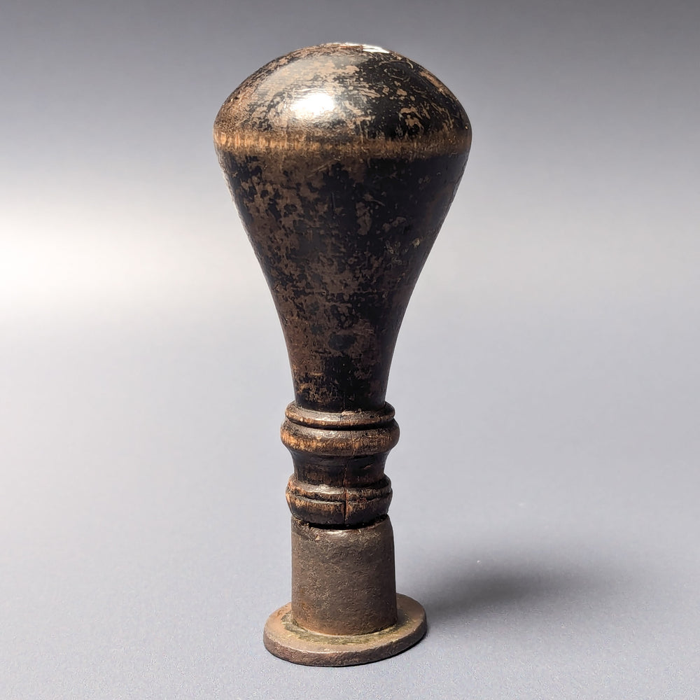 19thC French Wood Brass De-faced Revolutionary Desk Seal