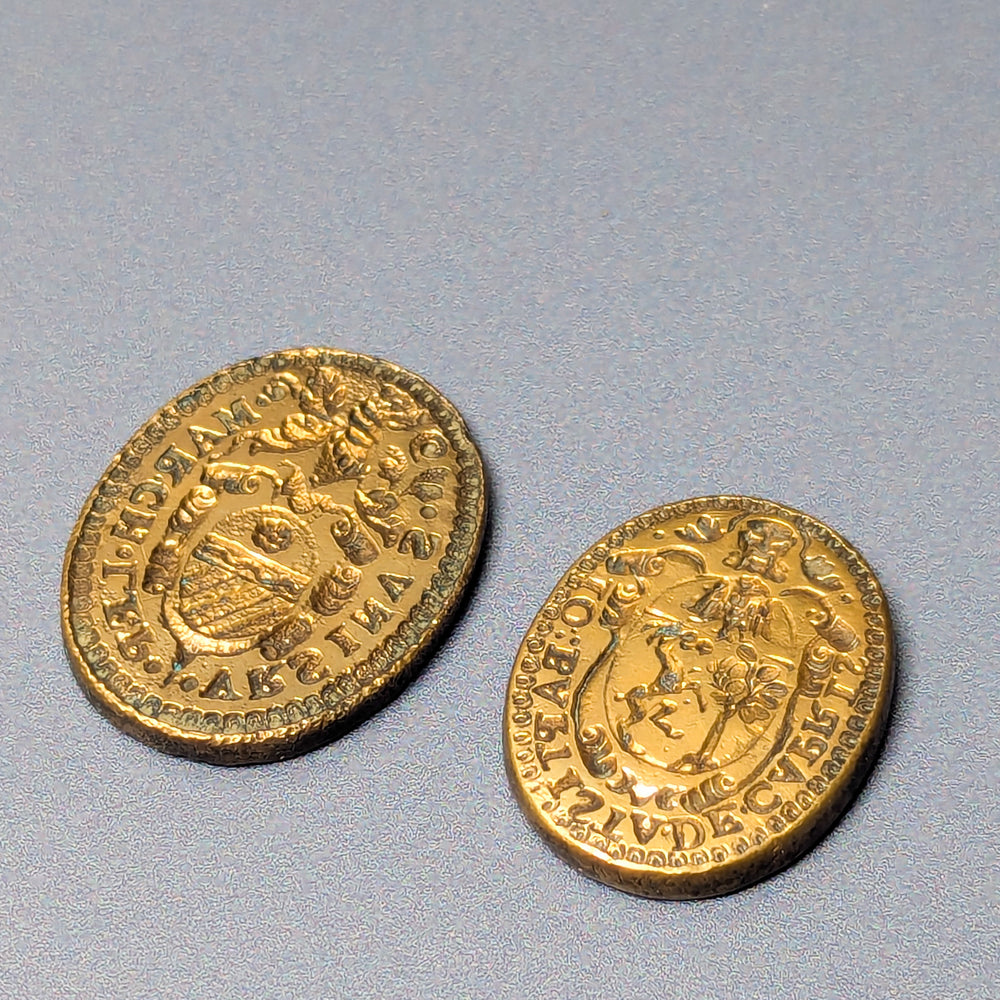 Pair of Small 18thC Continental Armorial Wax Seals