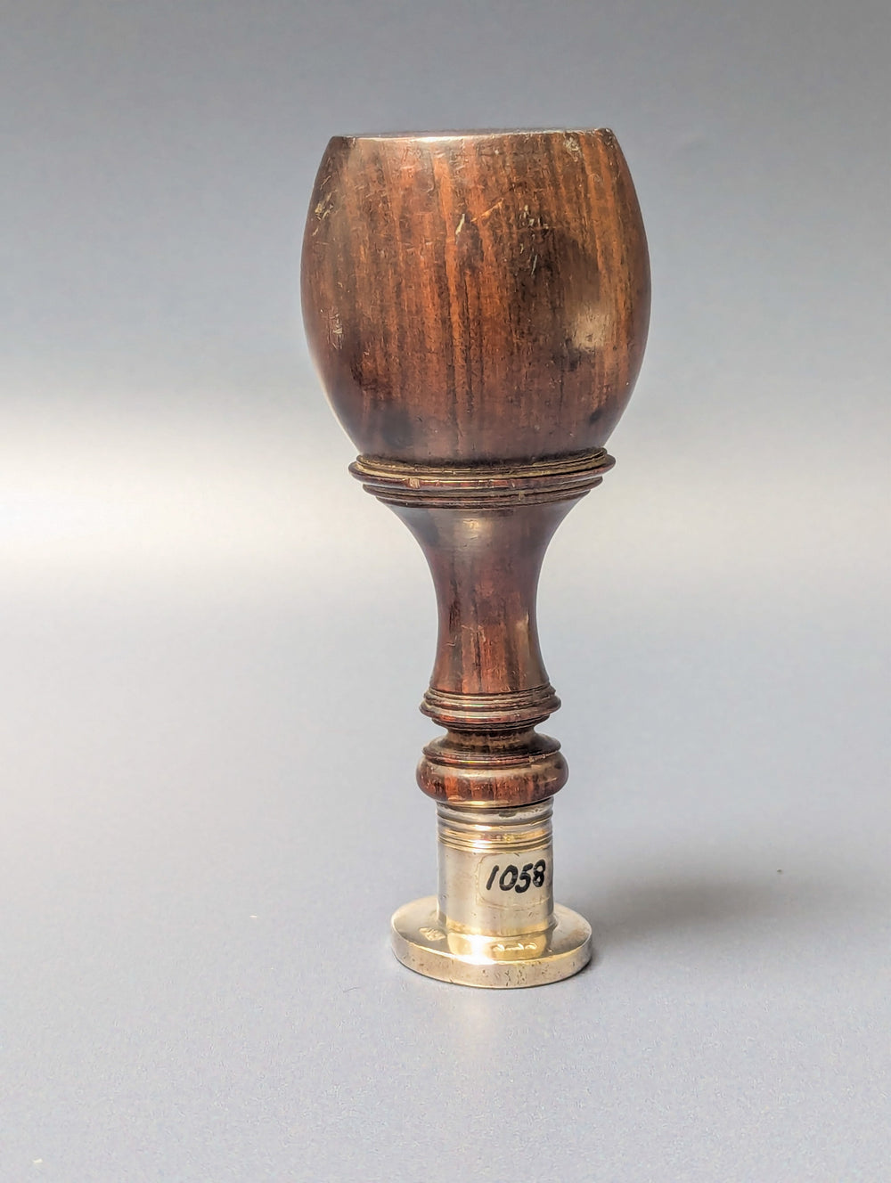 c1794 English Rosewood Makers' Mark Silver Armorial Desk Seal