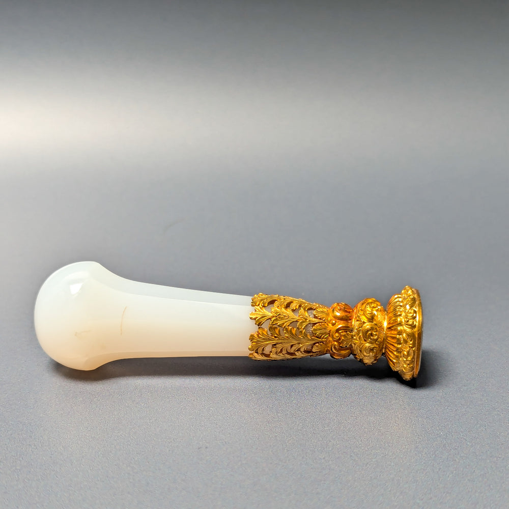 19thC Gold Mounted Continental Hardstone Marriage Hand-Seal - Mercy-Argenteau