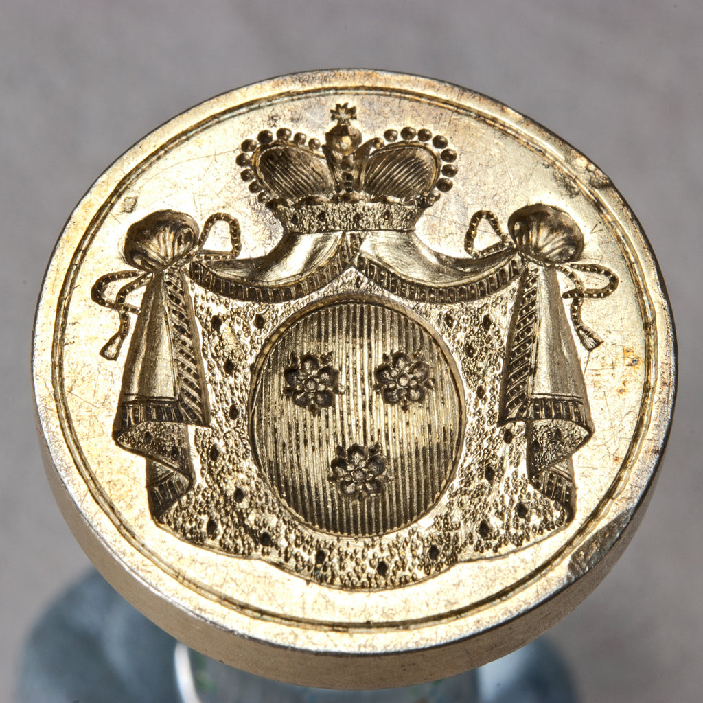 Rock Crystal and Gilt Silver Desk Seal
