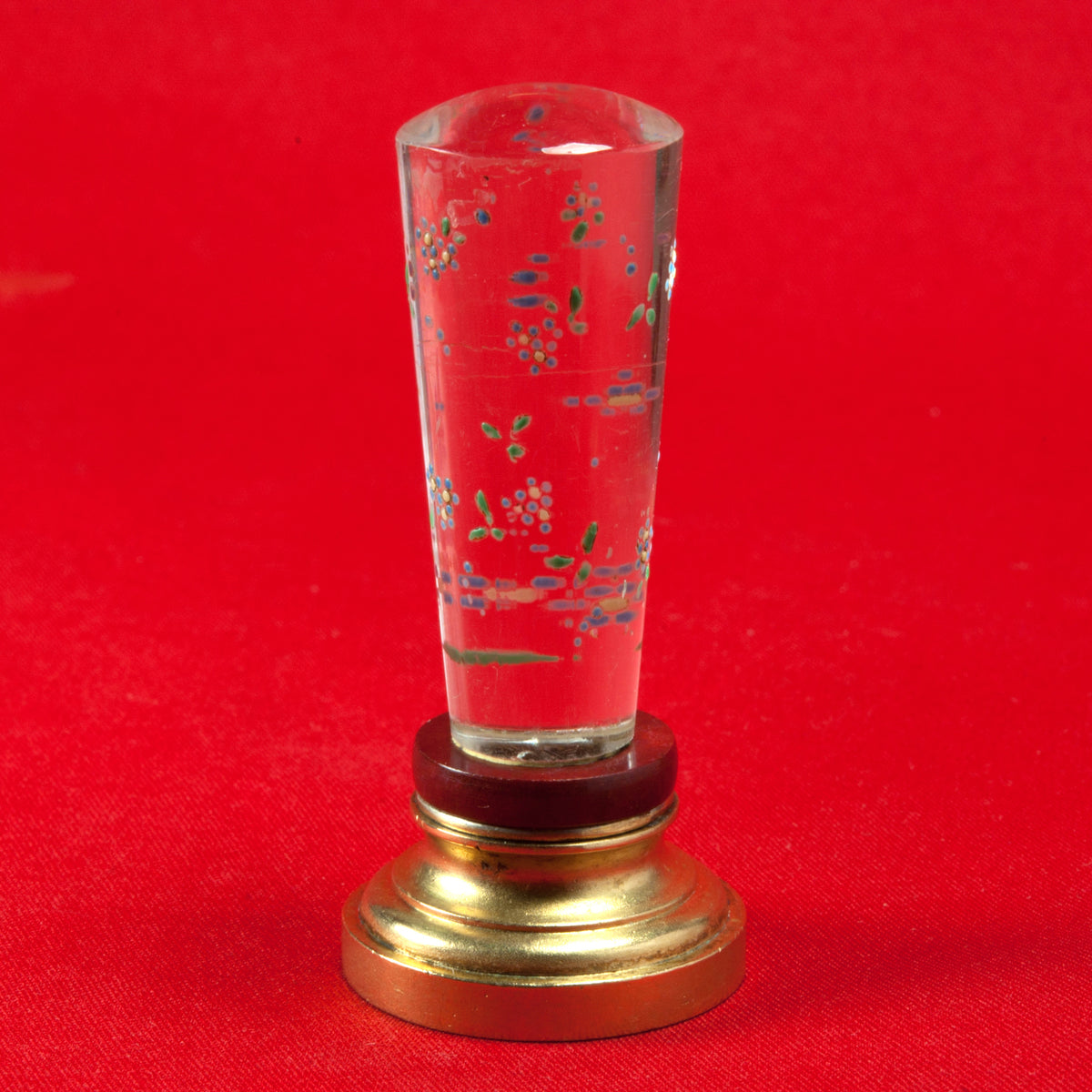 Rock Crystal and Gilt Silver Desk Seal