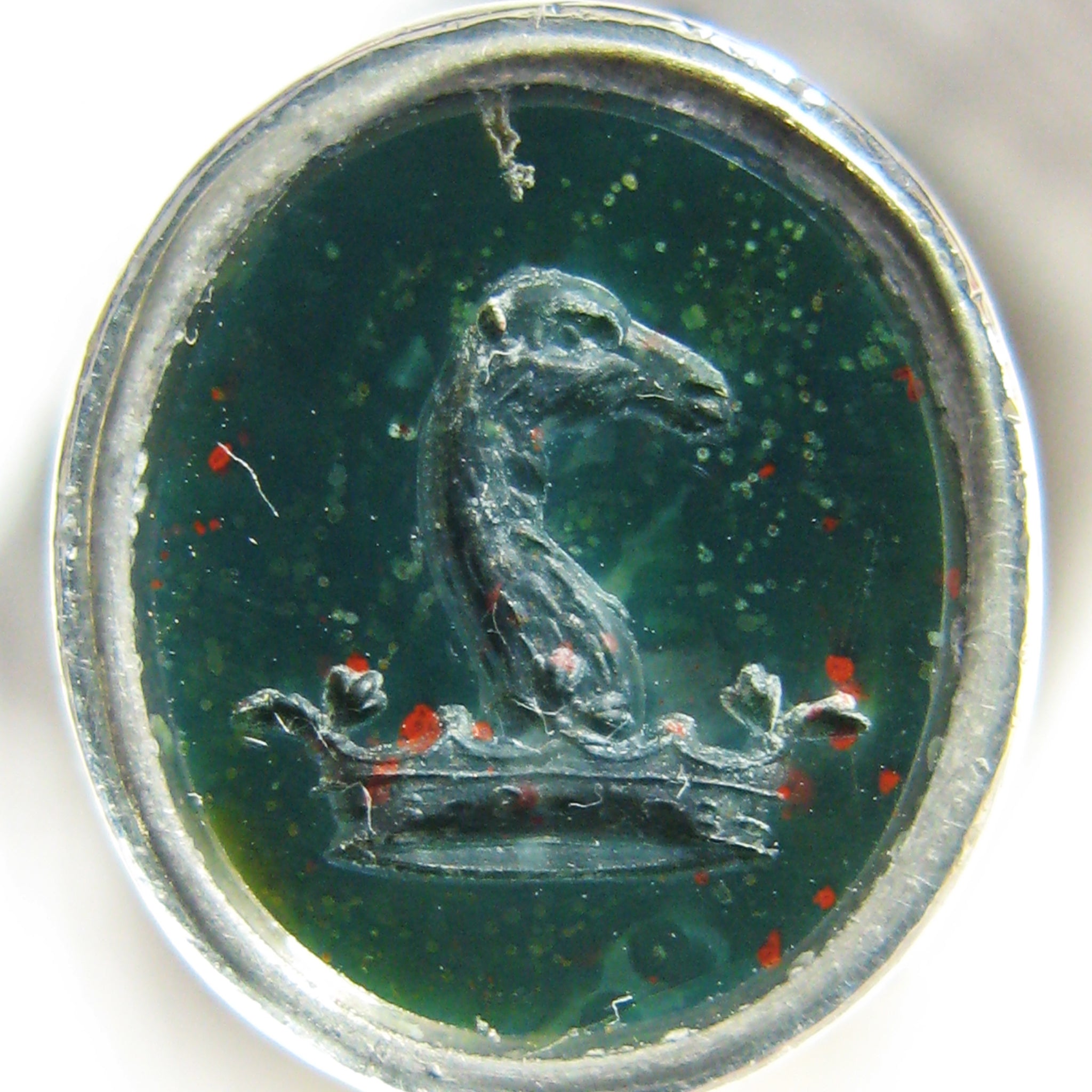 Detail of bloodstone matrix of camel's head