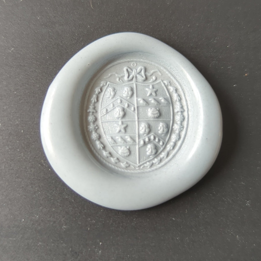 Fine c1810 English Labernum and Silver Armorial Desk Seal - GRIFFITH