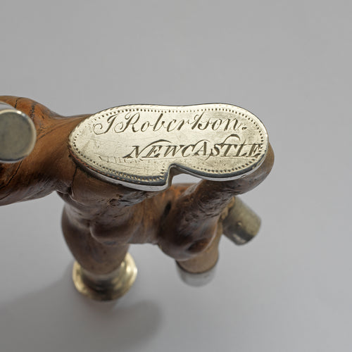 A WHIMSICAL SILVER-MOUNTED ROOTWOOD EXTRAVAGANZA INCORPORATING TWO SEAL MATRICES
