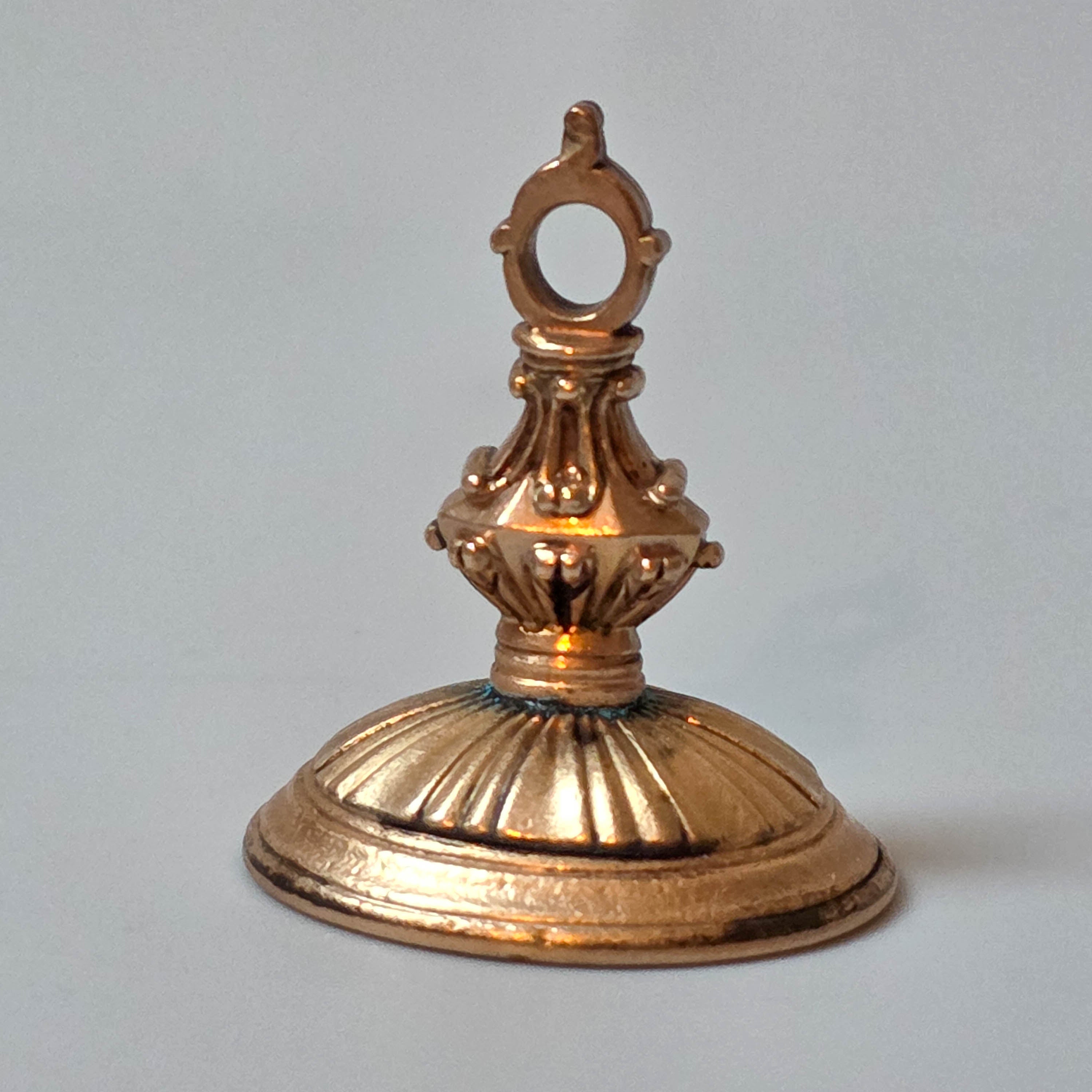 c1806 English Gilt-Cased Hardstone Fob Seal - Edward DERING