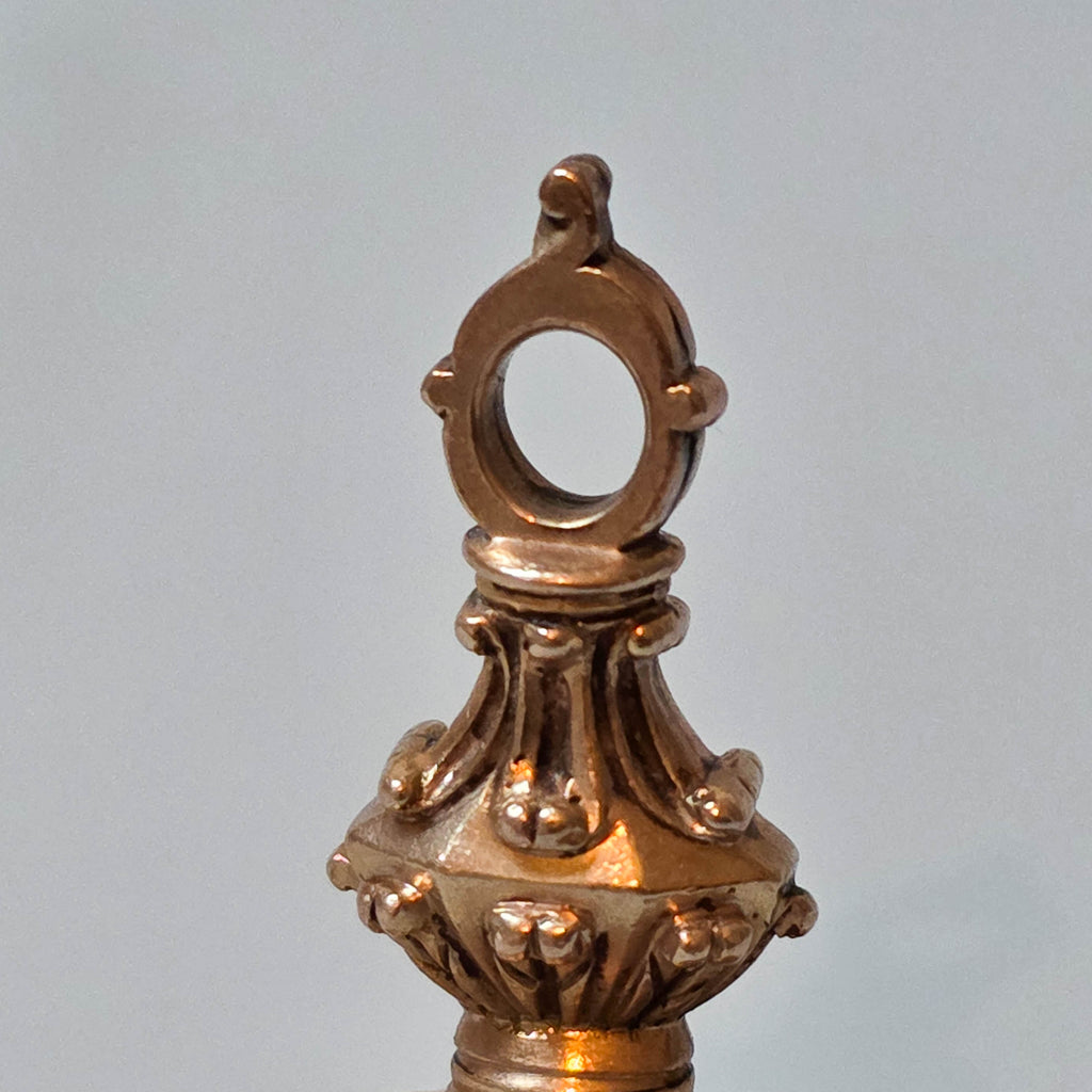 c1806 English Gilt-Cased Hardstone Fob Seal - Edward DERING