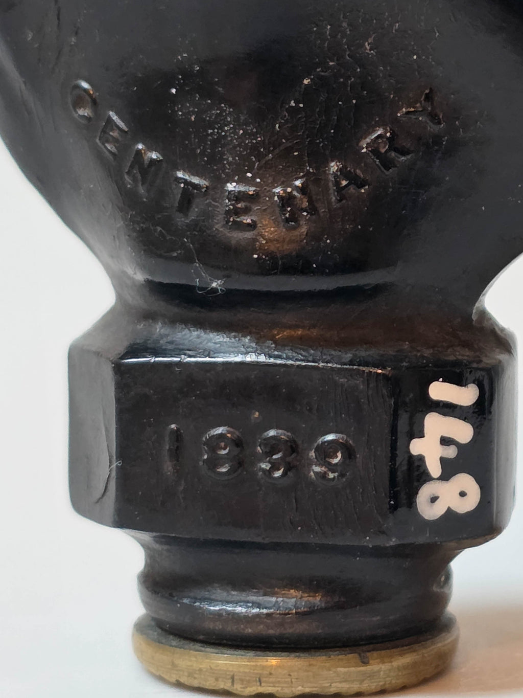 c1839 Centenary Wood, Mother of Pearl and Brass JOHN WESLEY Antique Wax Seal