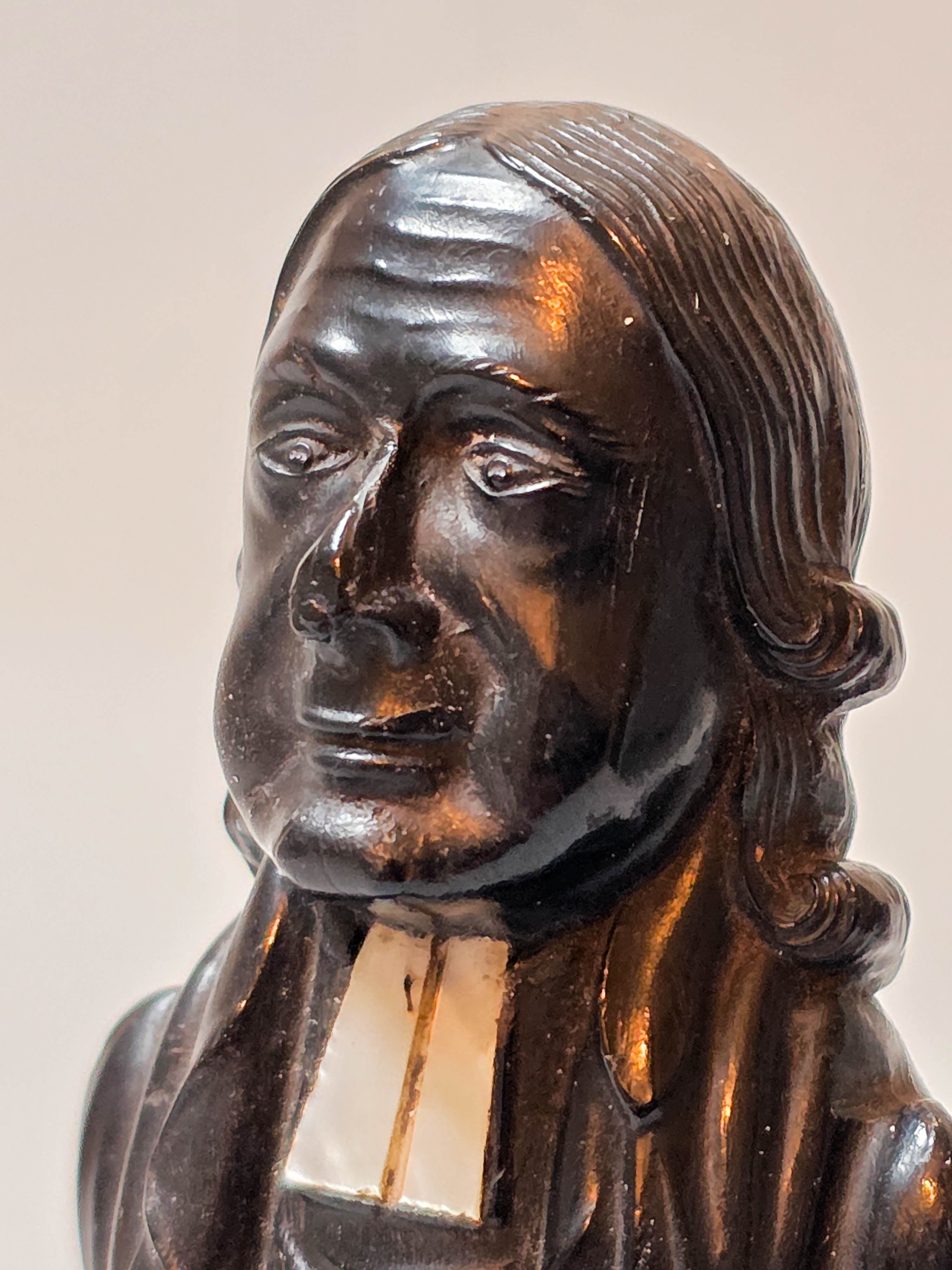 c1839 Centenary Wood, Mother of Pearl and Brass JOHN WESLEY Antique Wax Seal