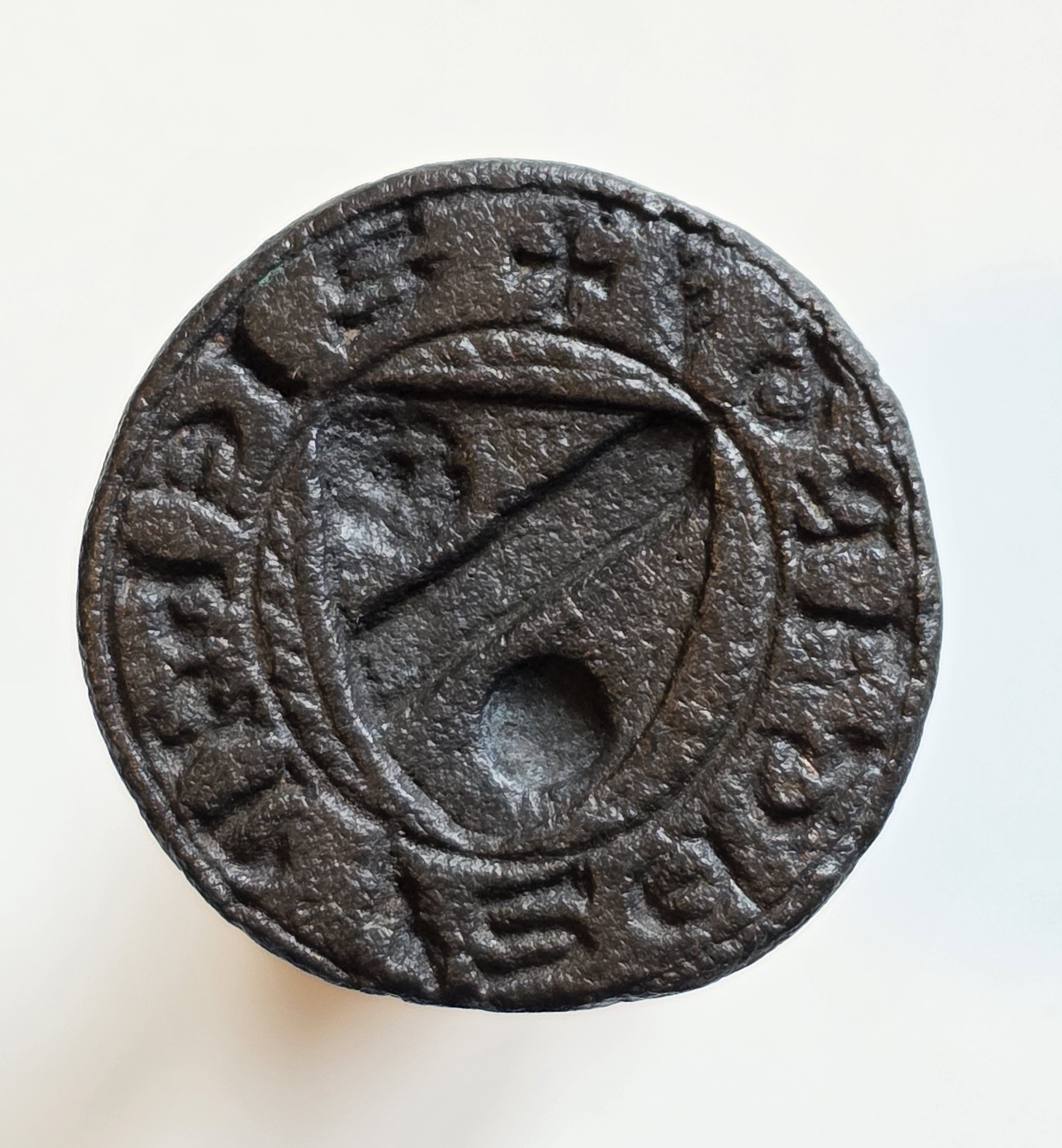 Early 14th Century Bronze Fob Seal of Iehan SEGART