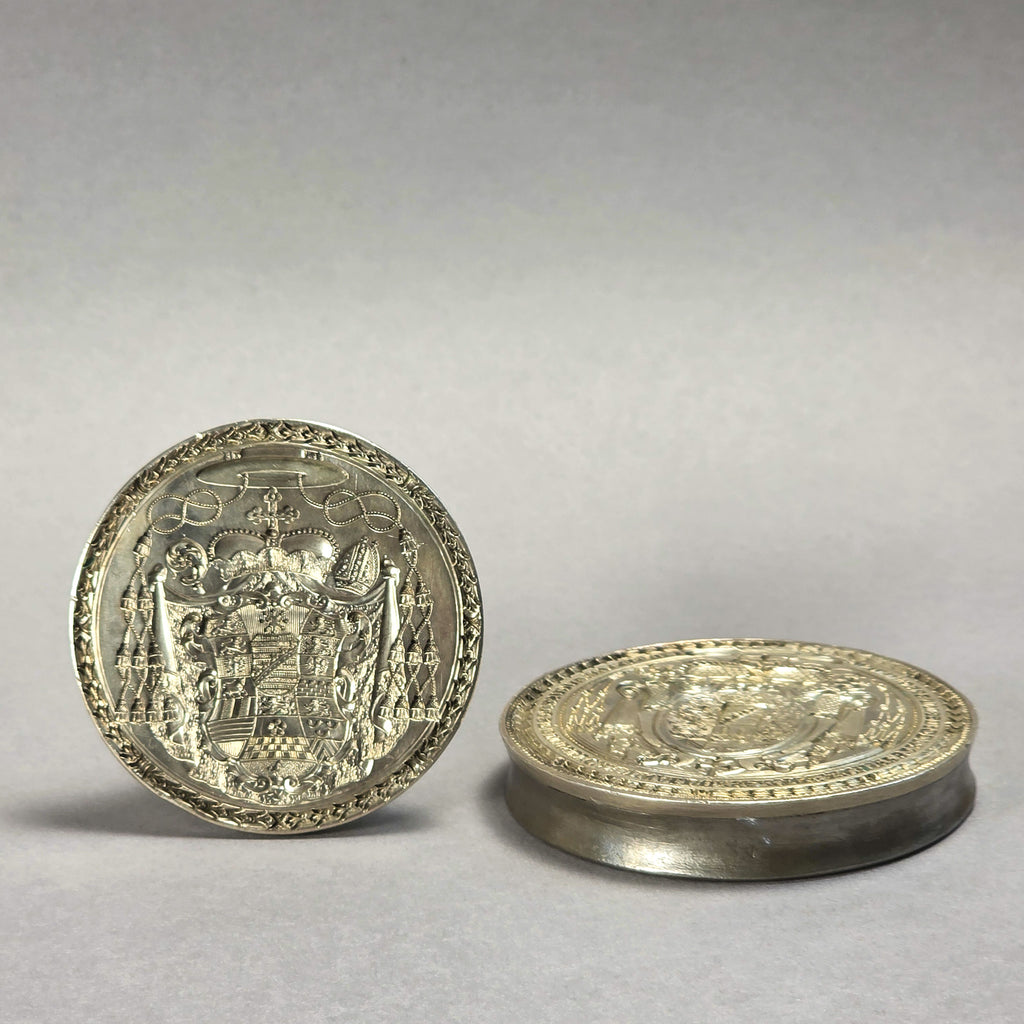 A SET OF TWO EARLY 18TH CENTURY RELIGIOUS SEALS FROM THE COLLECTION OF DUKE CHRISTIAN AUGUST OF SAXONY-ZEITZ