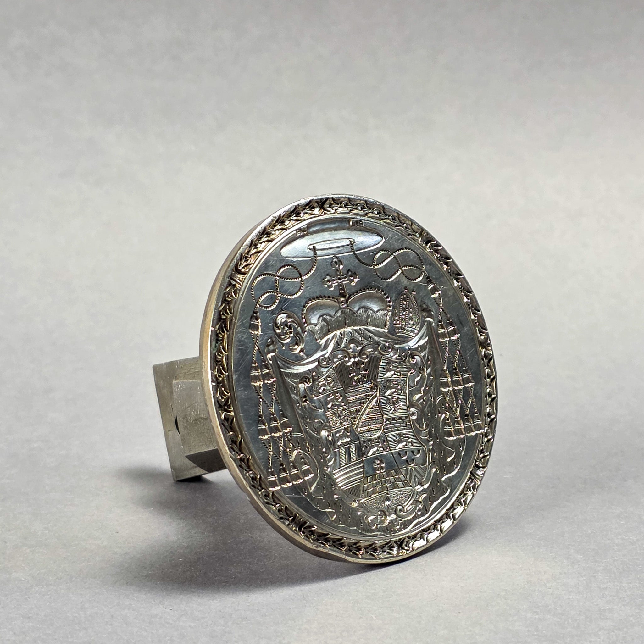 A SET OF TWO EARLY 18TH CENTURY RELIGIOUS SEALS FROM THE COLLECTION OF DUKE CHRISTIAN AUGUST OF SAXONY-ZEITZ