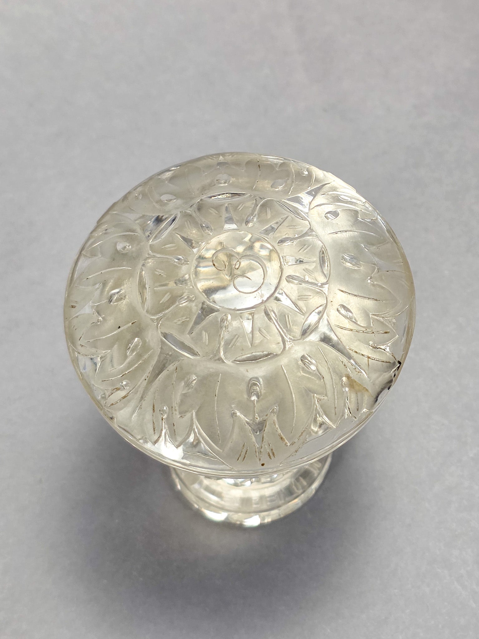 A LARGE 19TH CENTURY CONTINENTAL MILITARY ROCK CRYSTAL DESK SEAL