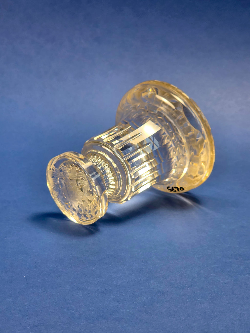 A LARGE 19TH CENTURY CONTINENTAL MILITARY ROCK CRYSTAL DESK SEAL