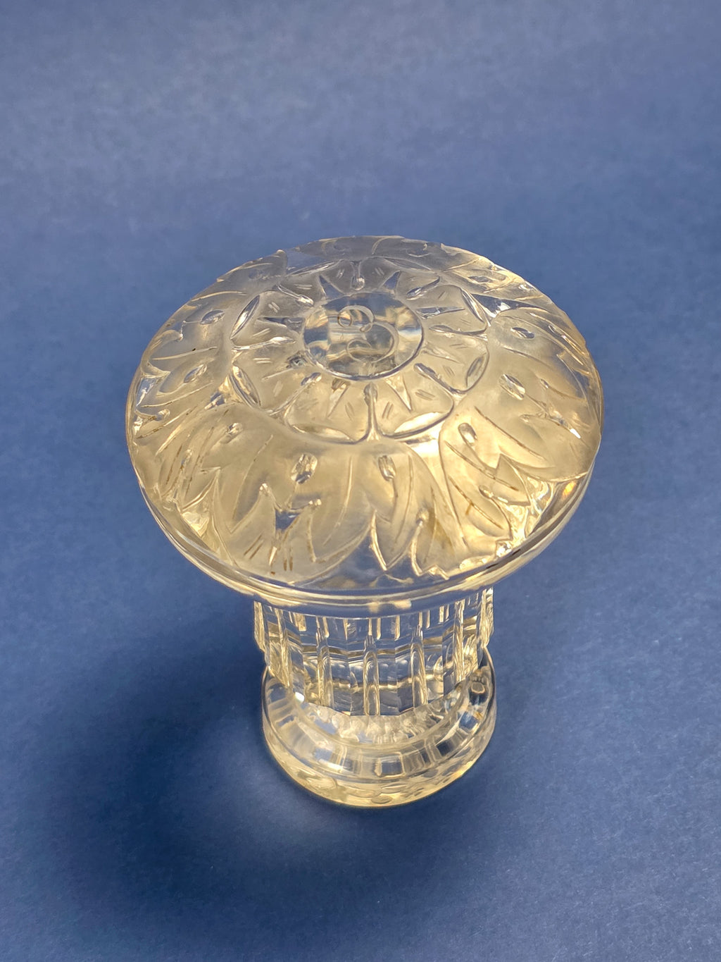 A LARGE 19TH CENTURY CONTINENTAL MILITARY ROCK CRYSTAL DESK SEAL