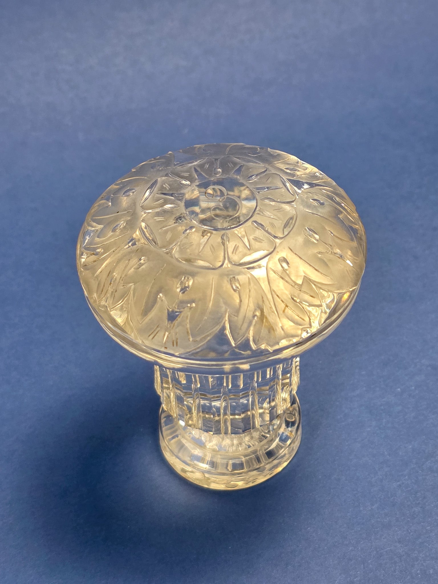 A LARGE 19TH CENTURY CONTINENTAL MILITARY ROCK CRYSTAL DESK SEAL