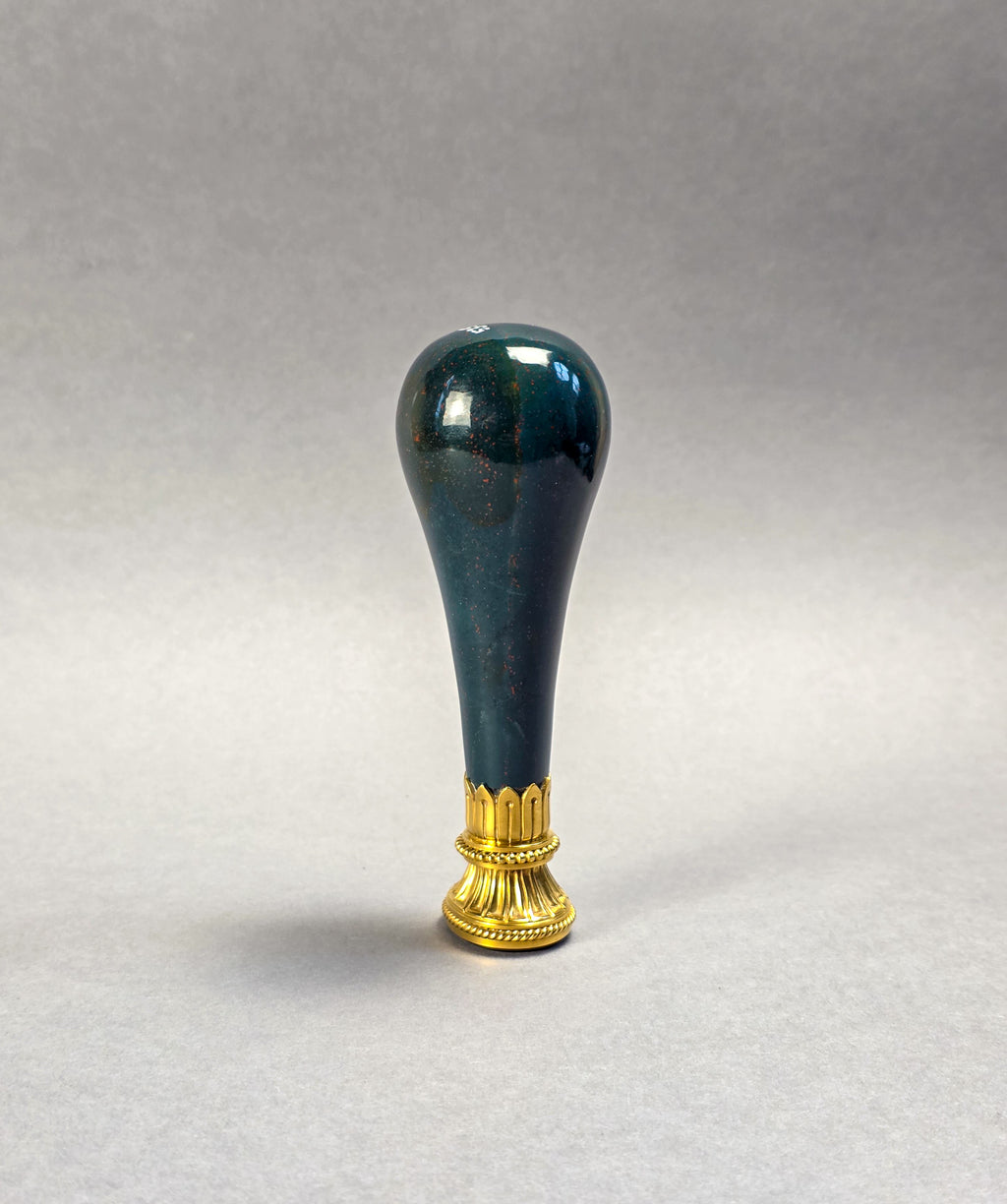 THE CALEB WRIGHT DESK SEAL A LATE 19TH CENTURY BLOODSTONE AND CARNELIAN DESK SEAL
