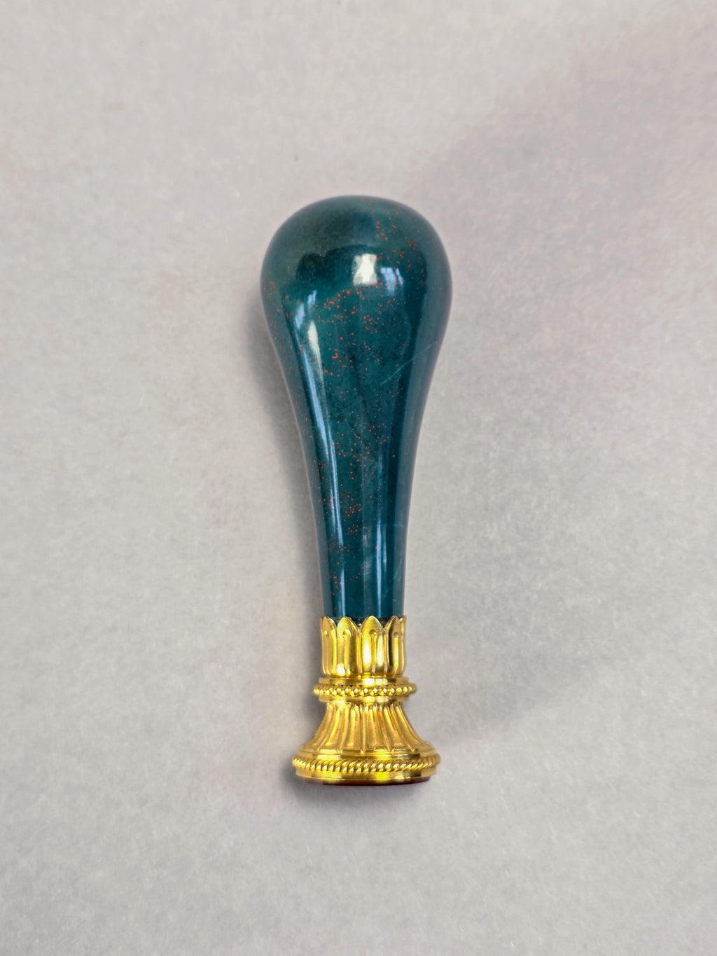 THE CALEB WRIGHT DESK SEAL A LATE 19TH CENTURY BLOODSTONE AND CARNELIAN DESK SEAL