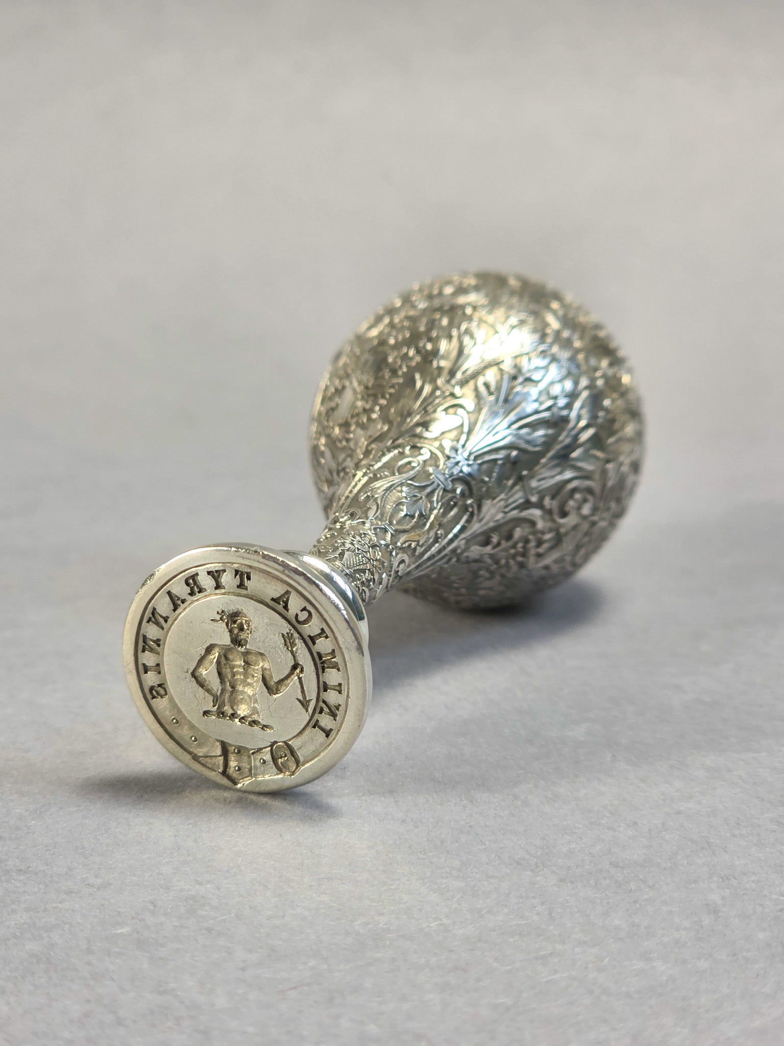 THE JOSHUA TOULMIN SMITH DESK SEAL (1816-1869) A 19TH CENTURY SILVER DESK SEAL