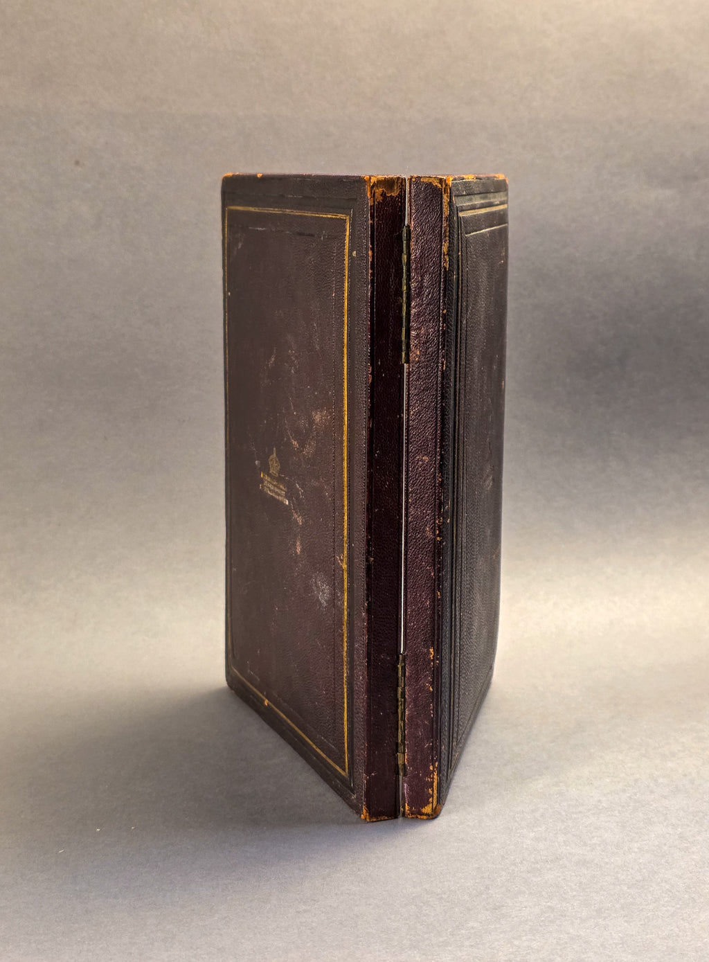 19th Century Rare Wax Engraver's Leather Impression Sample Book Folio