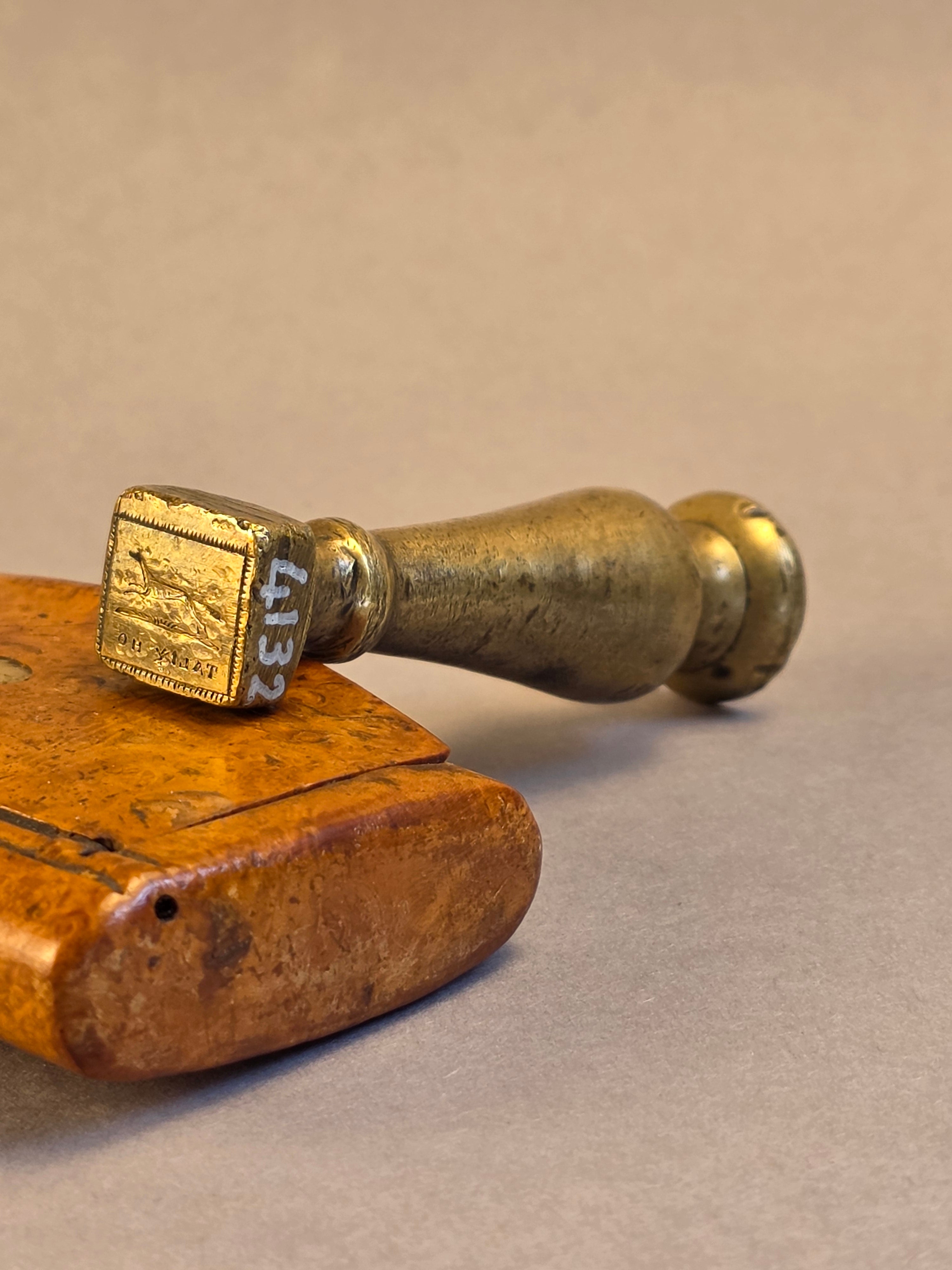 19THC BRONZE ALLOY SIDMOUTH HARBOUR COMPANY 1836 DESK SEAL