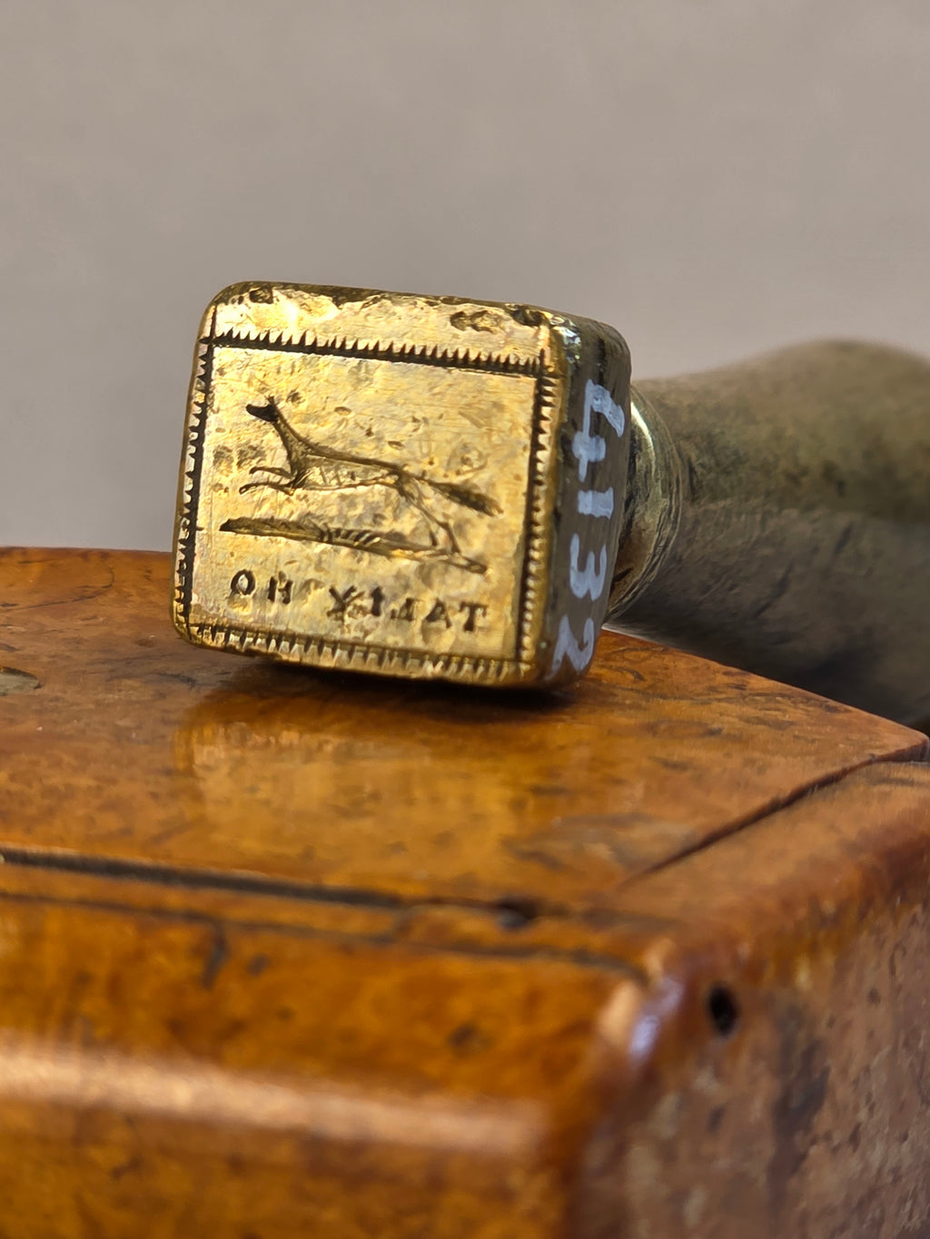 19THC BRONZE ALLOY SIDMOUTH HARBOUR COMPANY 1836 DESK SEAL