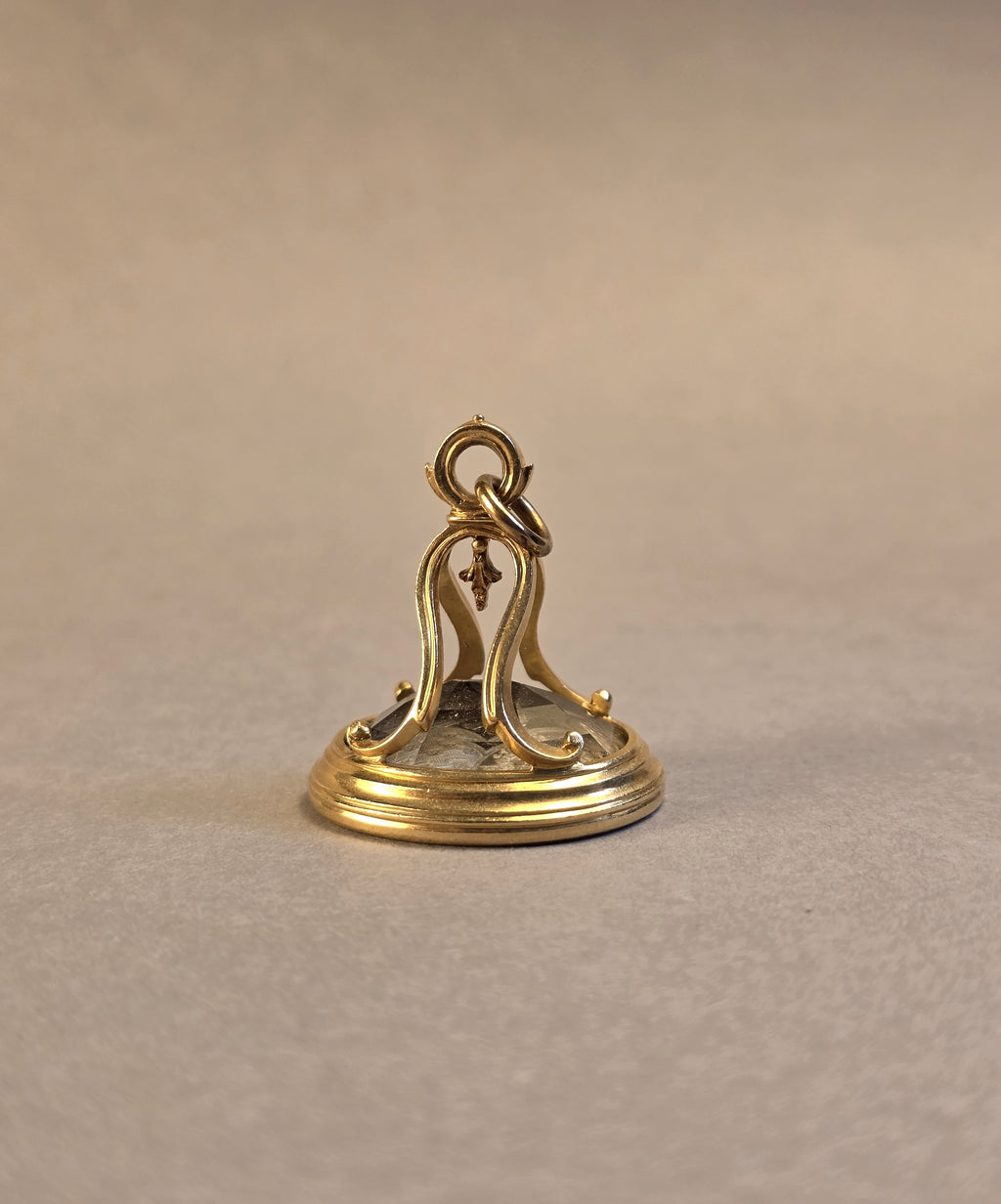 A GEORGIAN GOLD FOB SEAL - THE MARITAL ARMS OF HOWARD, DUKE OF NORFOLK AND BLOUNT