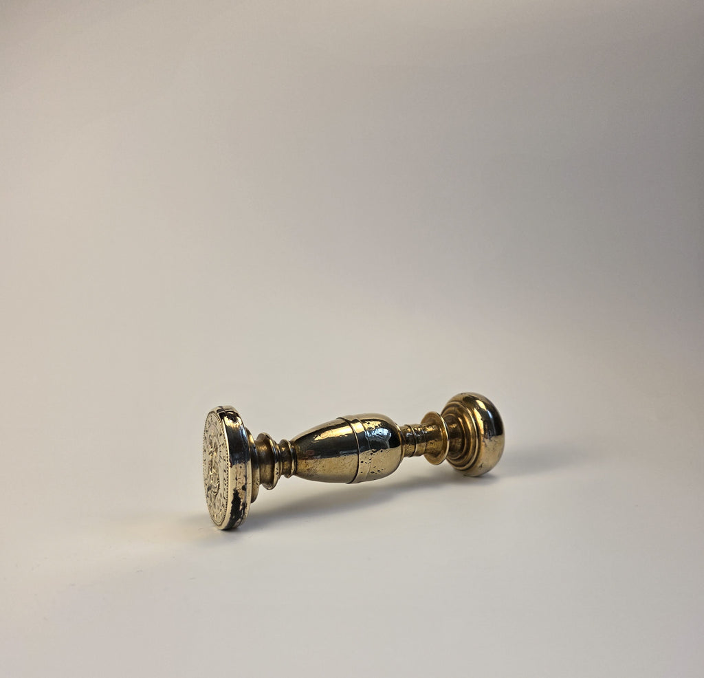 18THC BRASS ALLOY SICILLIAN CHURCH DESK SEAL