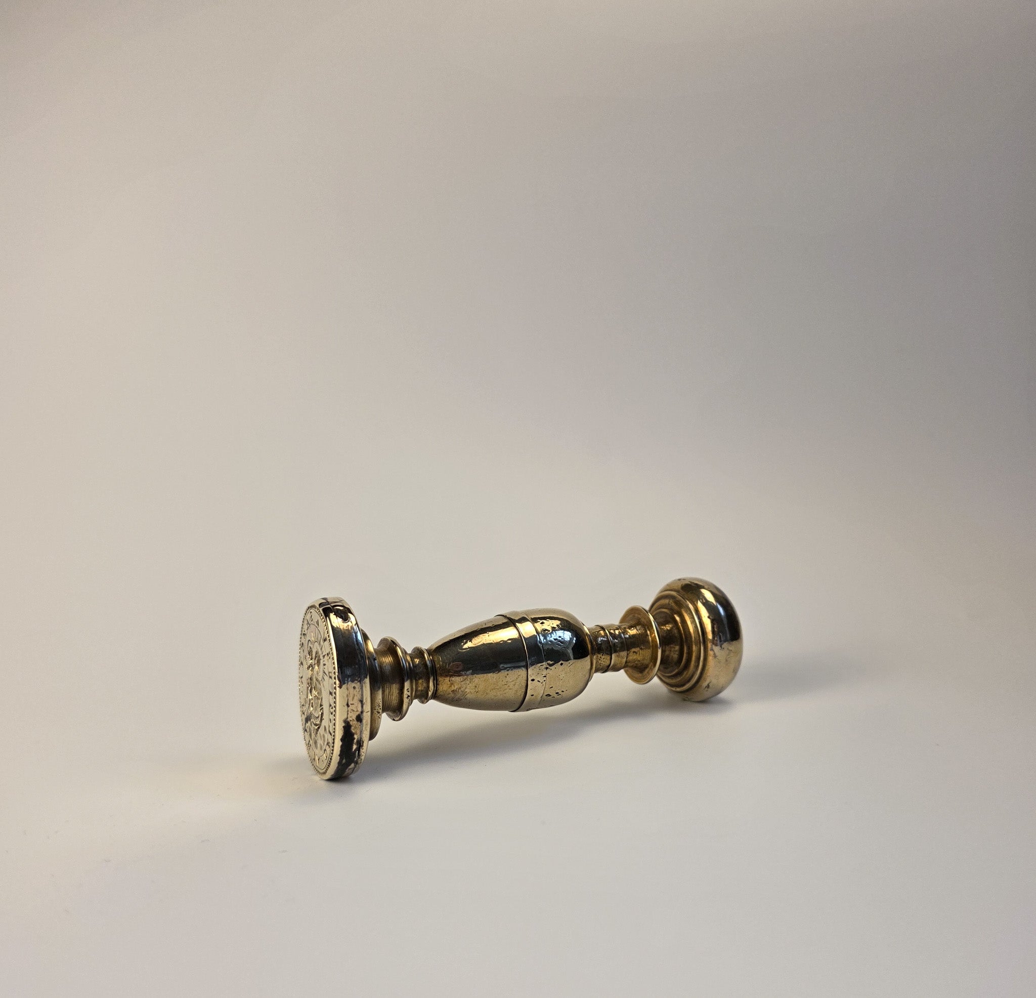 18THC BRASS ALLOY SICILLIAN CHURCH DESK SEAL