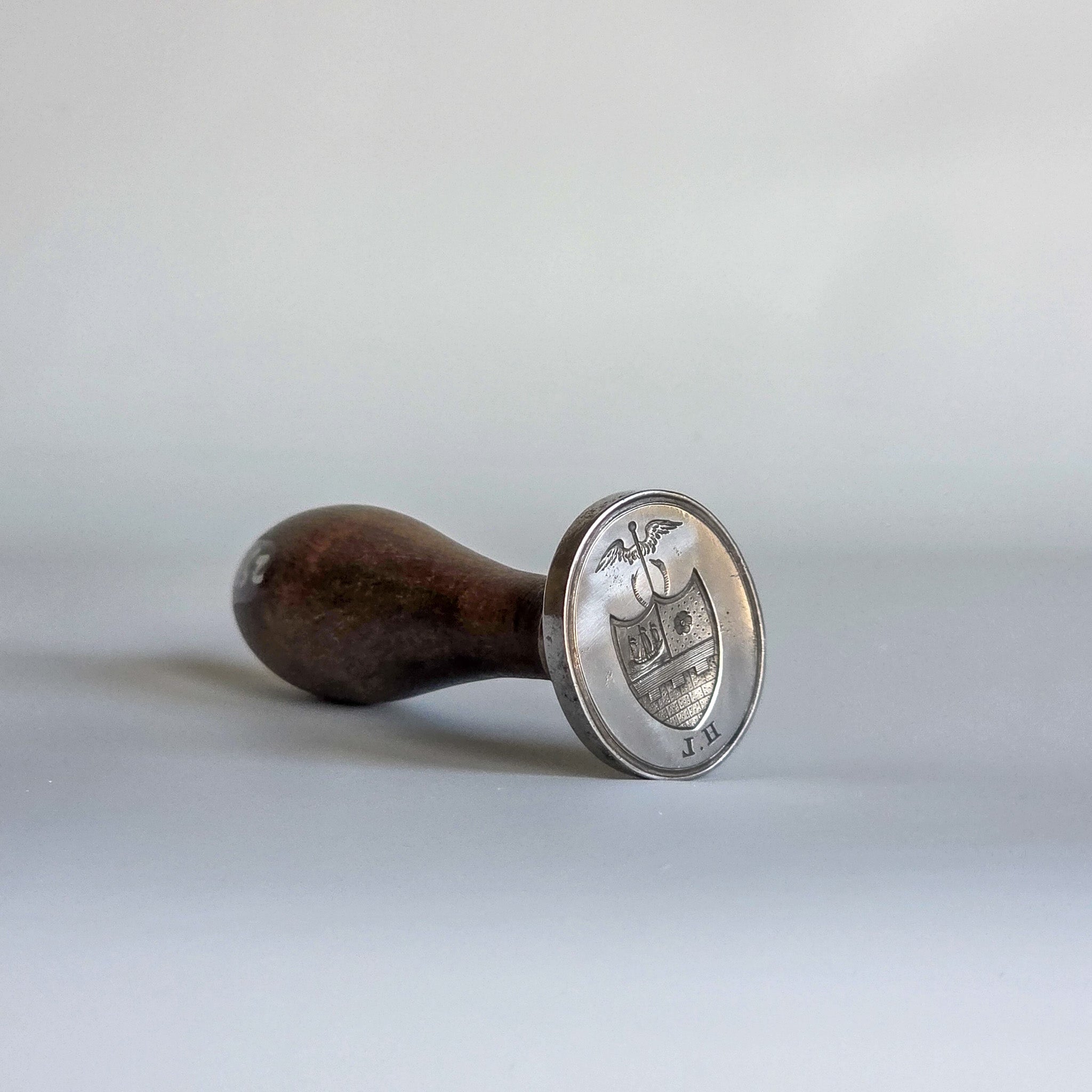 c1790 STEEL ARMORIAL DESK SEAL