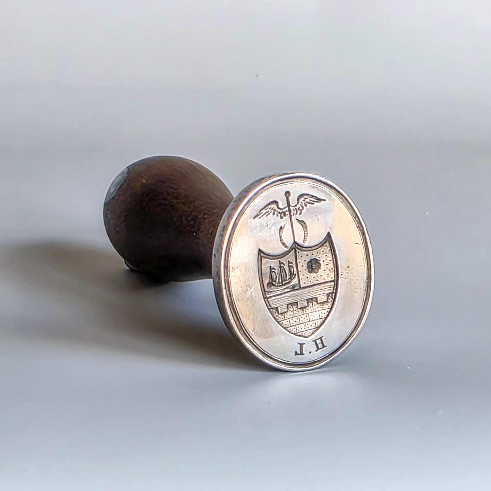 c1790 STEEL ARMORIAL DESK SEAL