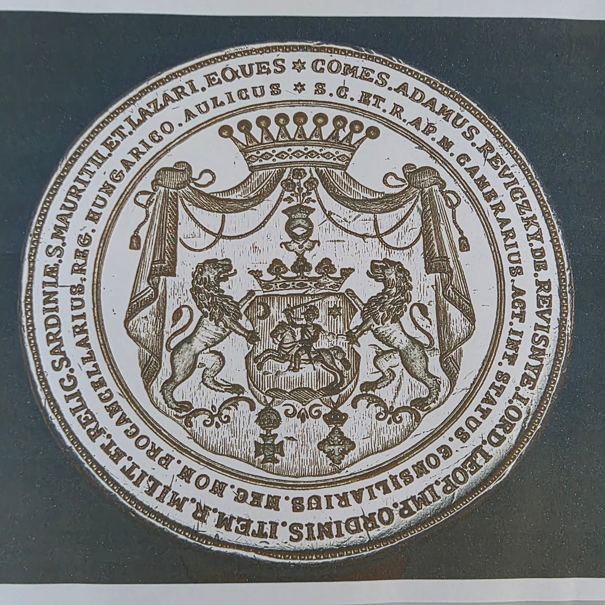 THE DESK SEAL OF LUDWIG BATTHYANI, HUNGARY