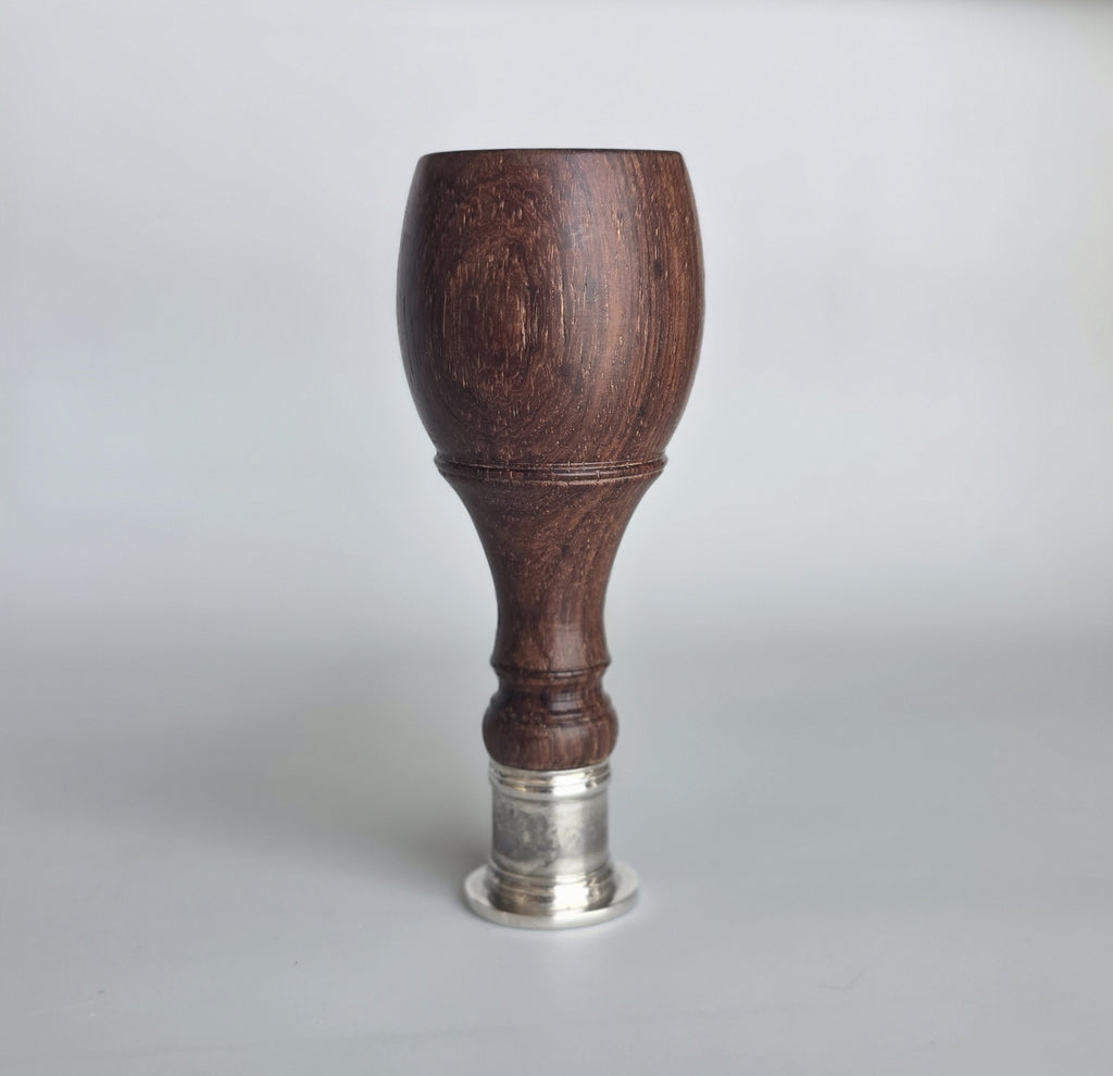 FINE LATE 18THC SCOTTISH ROSEWOOD AND SILVER ARMORIAL DESK SEAL