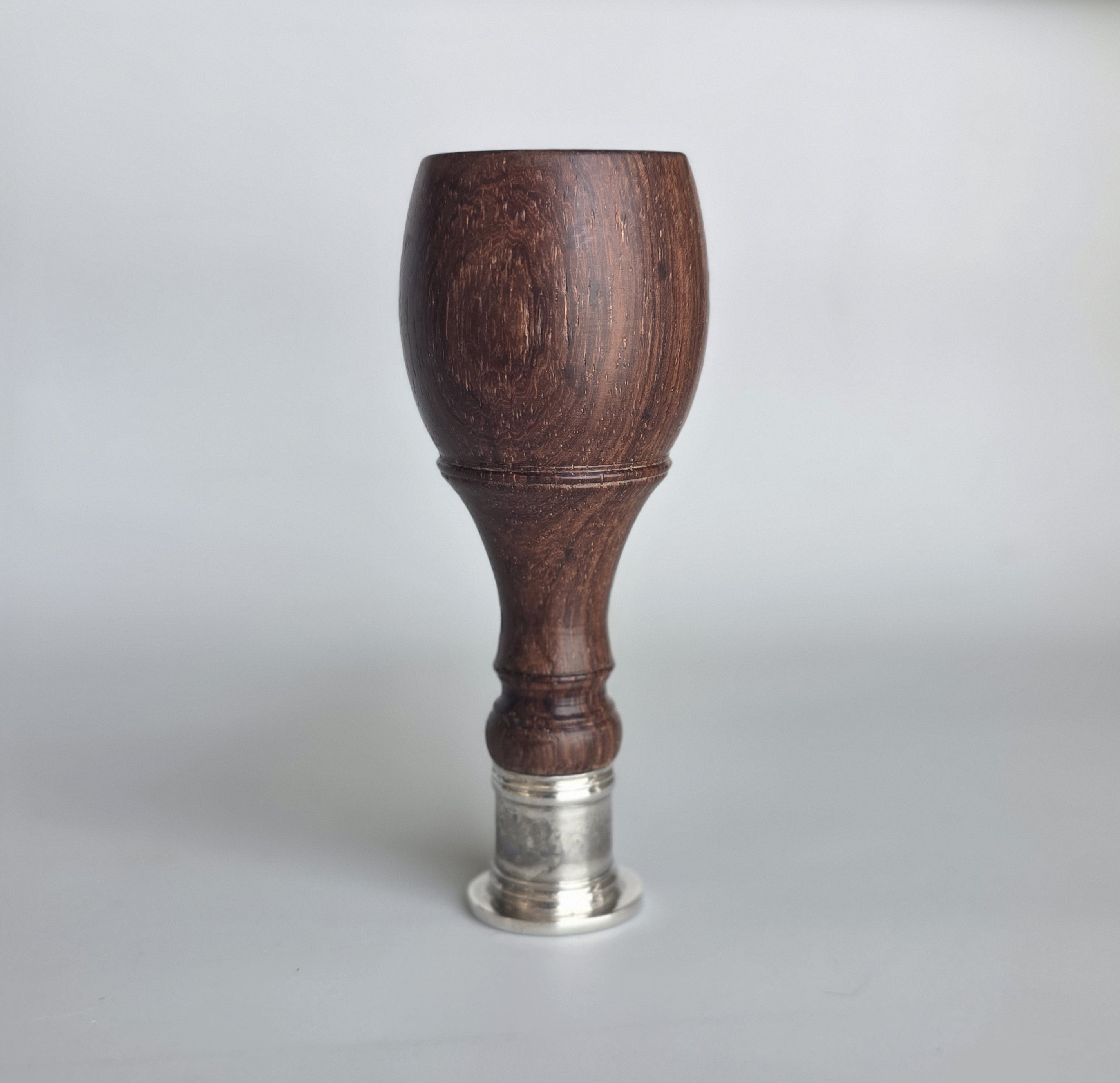 FINE LATE 18THC SCOTTISH ROSEWOOD AND SILVER ARMORIAL DESK SEAL