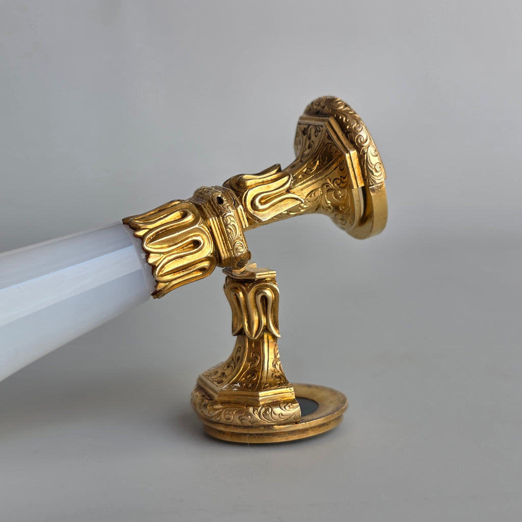 A HARDSTONE AND GOLD TRIPLE ENGLISH DESK SEAL CIRCA 1860