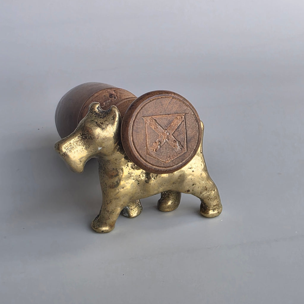 WOODEN SHRIEVAL ENGLISH DESK SEAL, TREWITHEN ESTATE, CORNWALL