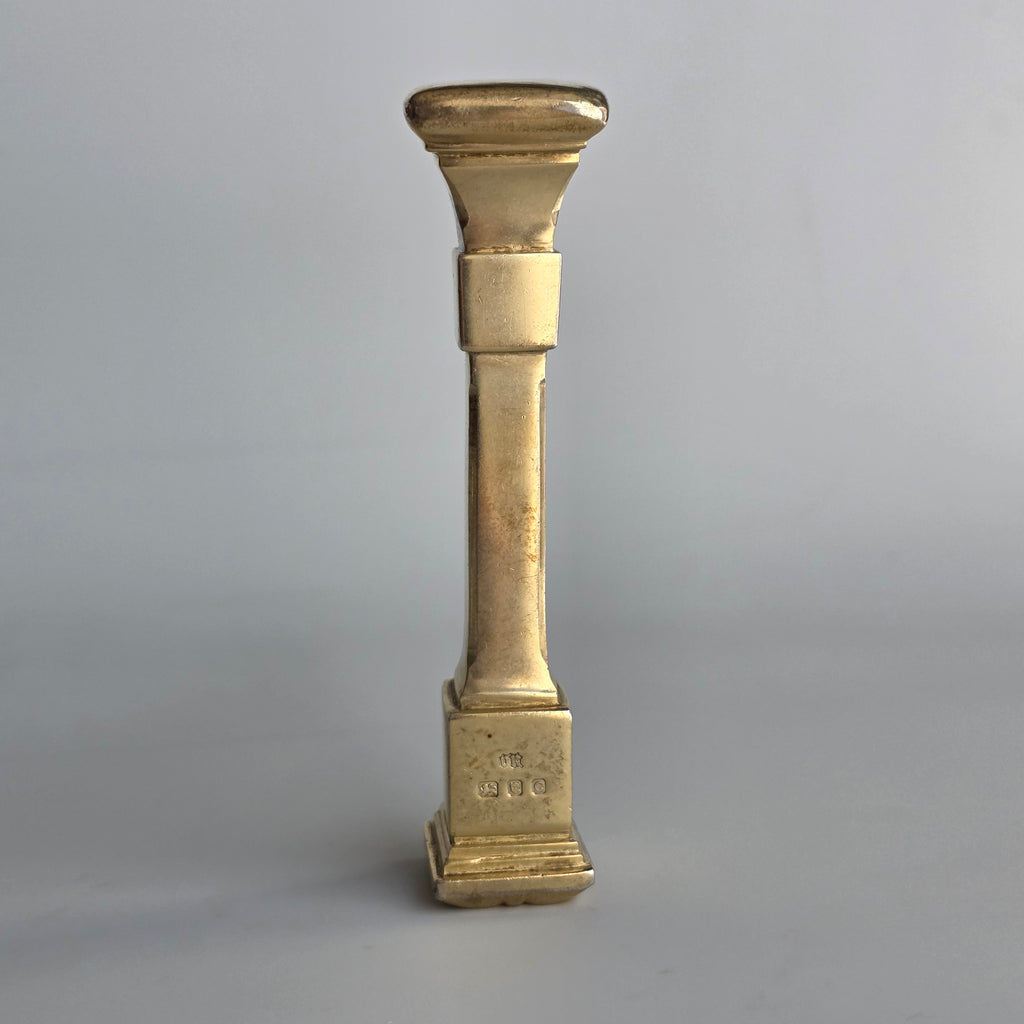 A RARE SILVER-GILT DESK SEAL BY OMAR RAMSDEN