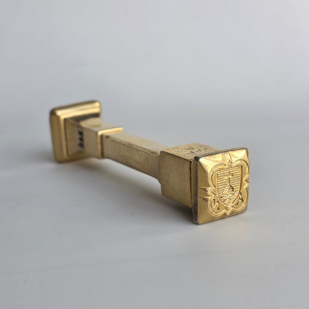 A RARE SILVER-GILT DESK SEAL BY OMAR RAMSDEN