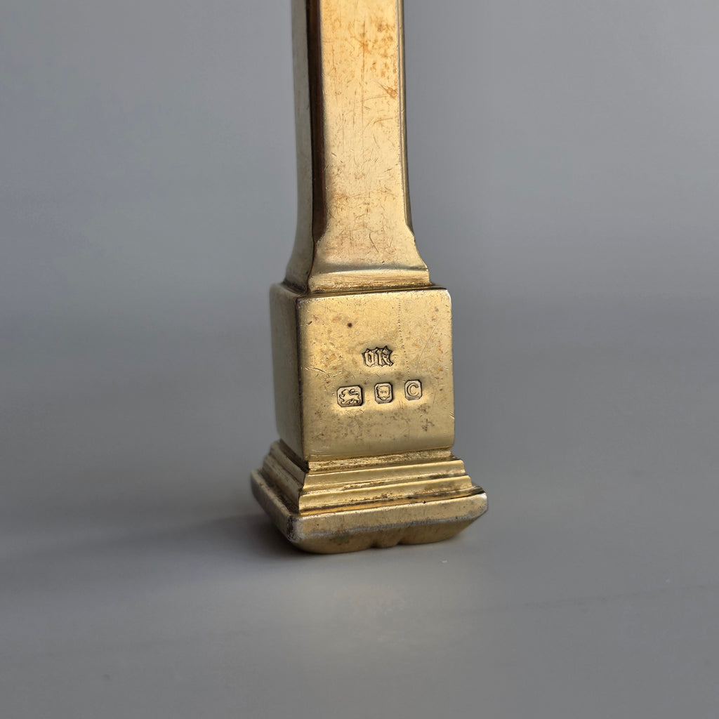 A RARE SILVER-GILT DESK SEAL BY OMAR RAMSDEN
