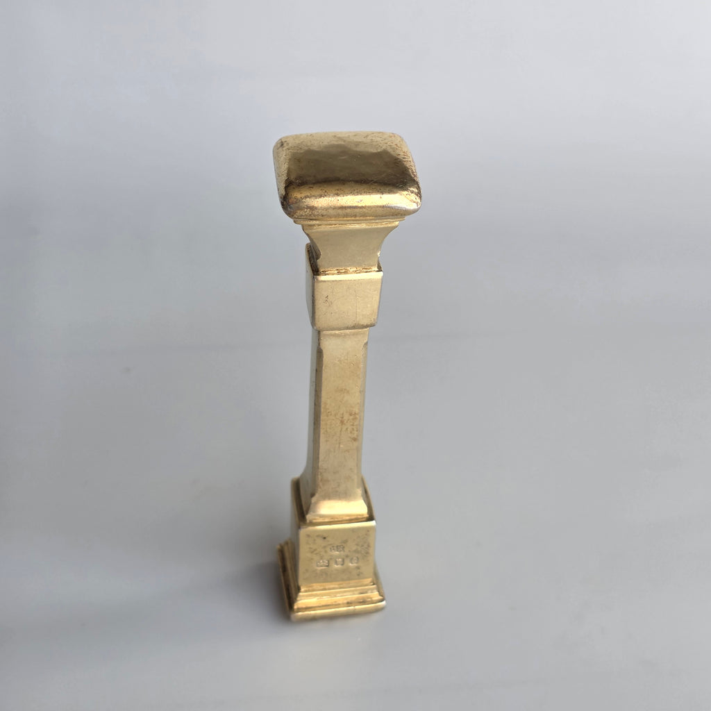A RARE SILVER-GILT DESK SEAL BY OMAR RAMSDEN