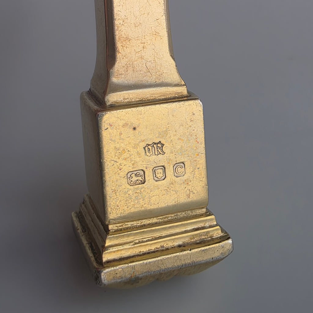 A RARE SILVER-GILT DESK SEAL BY OMAR RAMSDEN