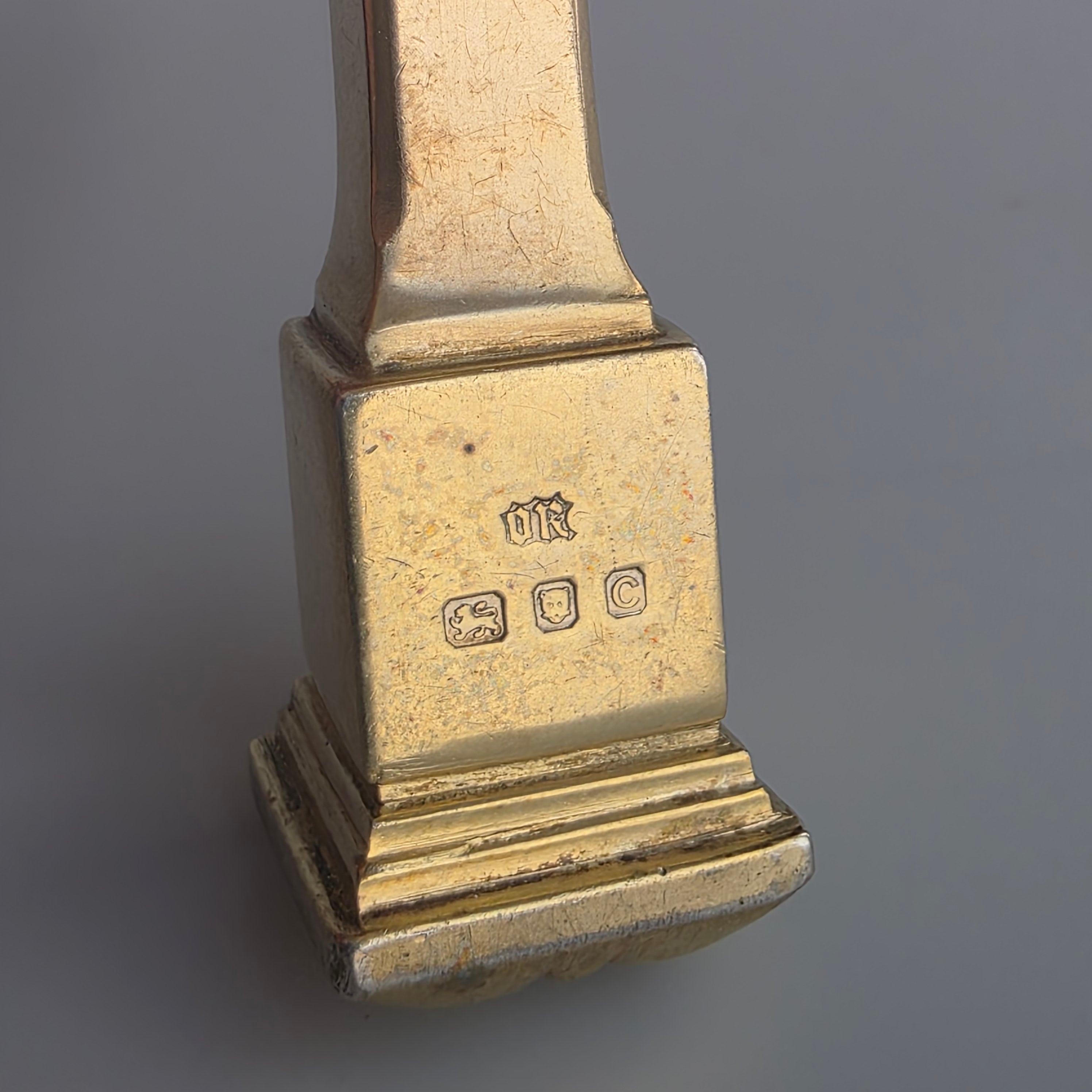 A RARE SILVER-GILT DESK SEAL BY OMAR RAMSDEN