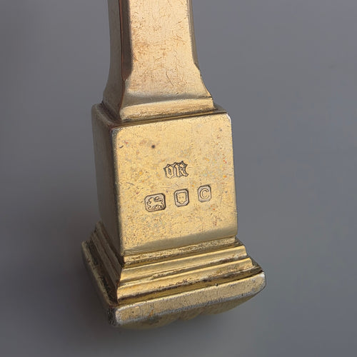 A RARE SILVER-GILT DESK SEAL BY OMAR RAMSDEN