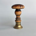 A WOOD AND BRASS SWEDISH HOSPITAL DESK SEAL