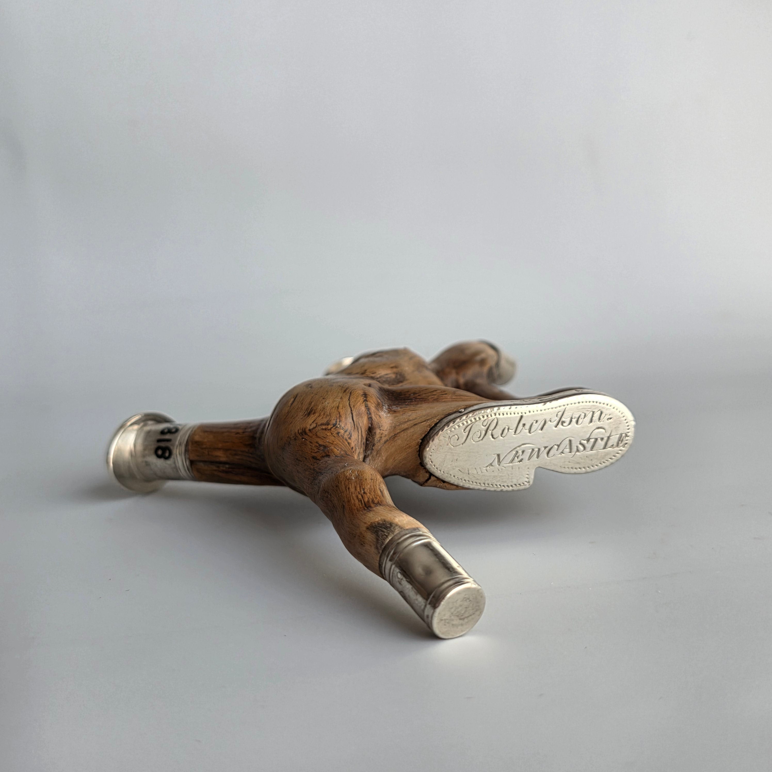 A WHIMSICAL SILVER-MOUNTED ROOTWOOD EXTRAVAGANZA INCORPORATING TWO SEAL MATRICES