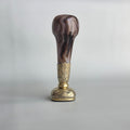 A SILVER-MOUNTED PORTUGUESE HARDSTONE DESK SEAL 1842